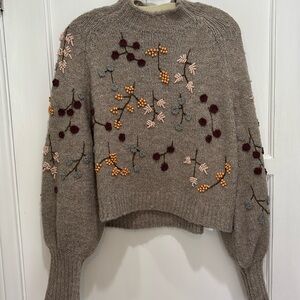 Zara Beaded Pullover sweater small